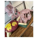handmade folk art calico fabric cat stuffed