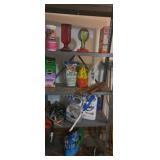 Plant food, weed killer , bird feeders.  Shelf
