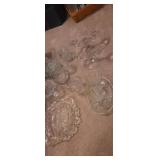 Assortment of crystal and clear glass dishes