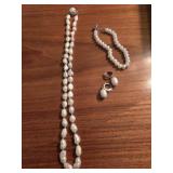 20" Freshwater Pearl Necklace with Bracelet and
