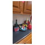 Decorative kitchen dishes and canisters