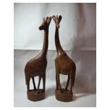 2 Giraffes 15 x 4 " wooden