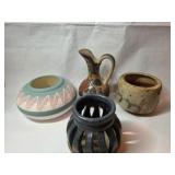 Ewer and 3 pots