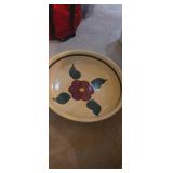 Watt pottery co. Oven ware floral pattern serving