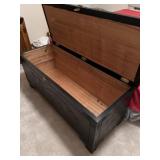 wooden storage chest/blanket trunk with natural