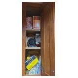 Contents of cabinet mostly tea