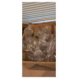 Silver rim glass set