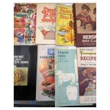 Eight variety of cookbooks from the 1970s.