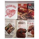 Six cookbooks from the 1900s.