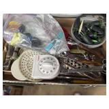 Graters, egg slicer, strainer, appetizer forks,
