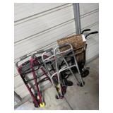 Leopard printed foldable wheel chair & assorted