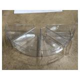 4 piece plastic tray set