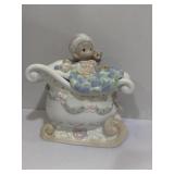 Precious Moments Christmas Sleigh Cookie Jar made