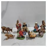Paper mache nativity figures made in Italy couple