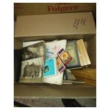 Box of assorted vintage items.e