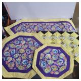 Hand made quilted runners and decorative mats
