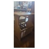 Wooden magazine rack side table