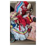 Vintage handmade foreign dolls