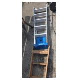 Small wooden step ladder and werner aluminum 6ft