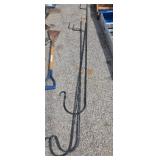 3 metal Shepard hooks