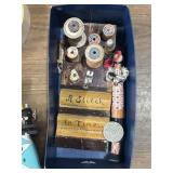 Sewing themed vintage mixed-media assemblage art