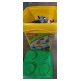 Lego bucket with random assortment of legos