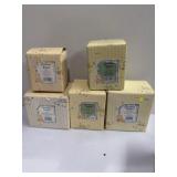 5 enesco cherished teddies collection figurines