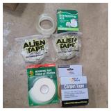 Alien tape, mounting tape, strapping kit and