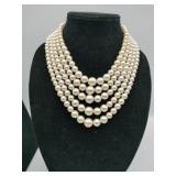 Multi strand beaded necklaces