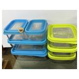 Ziplock glass food storage containers with lids