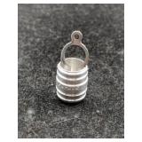 Silver Perdue barrel charm  unmarked .040oz