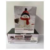 Pfaltzgraff Winterberry Snowman with LED Light &