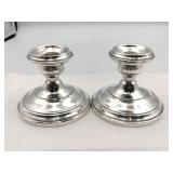Silver weighted candle holders