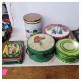 5 metal tins