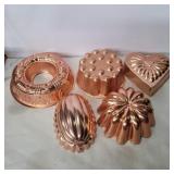 5 copper jello molds