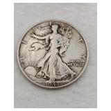 1943 walking liberty silver half dollar