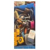 Drill bits , carpet razors,  mixer , crow bar.