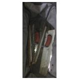 Tough built tool bag with mason trowels