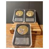 3 POKEMON COINS SEALED IN HARD CASESNICE FOR