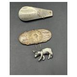 Vintage advertising folding shoehorn, souvenir