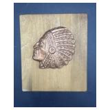 1955 copper-toned Native American Indian chief