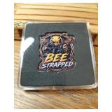 1 OUNCE .999 FINE COPPER BEE STRAPPEDCOLORIZED