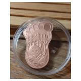 1 OUNCE .999 FINE COPPER BIG FOOTIN PROTECTIVE