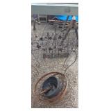 Plant stands , hanging wire baskets and