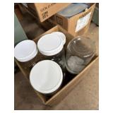 glass jars with white lid glass Kerr Self-Sealing
