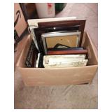 Group of metal.and wood picture frames and photo