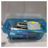 Fabric marker and marking pencils in container