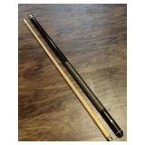 Brown wrap diamond two-piece pool stick