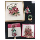 Christmas brooches