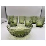 Vintage avocado, green 3 1/2 inches drinking